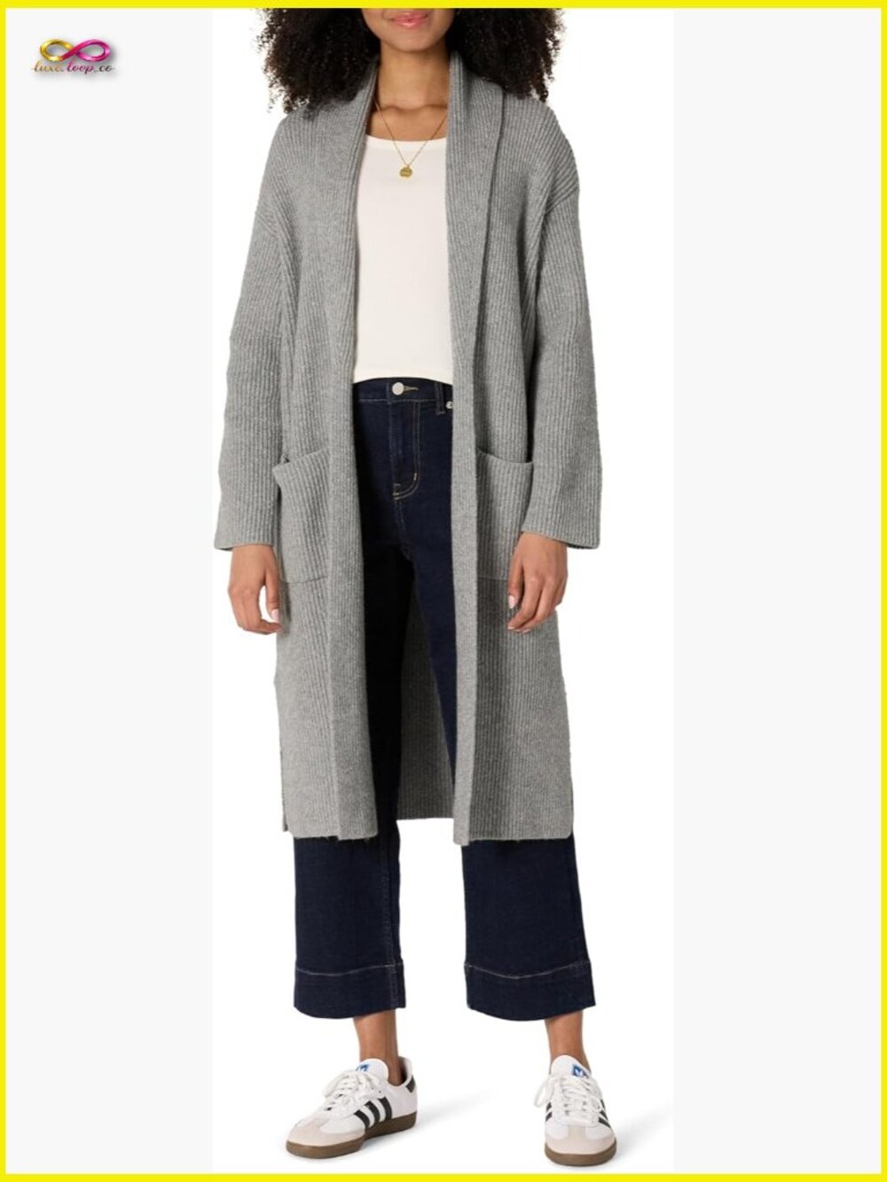Oversized Cotton Blend Texture Stitch Long Cardigan Sweater Cozy Heavyweight